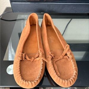 Tan Suede Moccasins